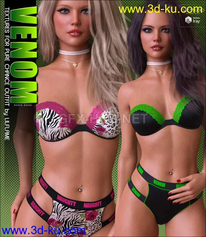 Venom Textures for Pure Chance Outfit G8F模型的图片1