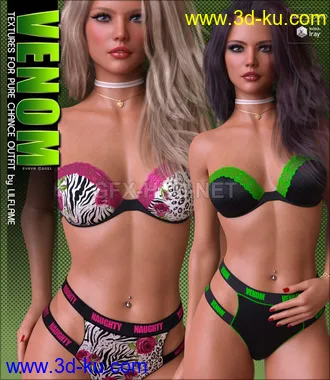 3D打印模型Venom Textures for Pure Chance Outfit G8F的图片