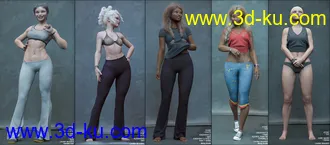 3D打印模型Verse Moi Outfit for Genesis 8 and 8.1 Females的图片