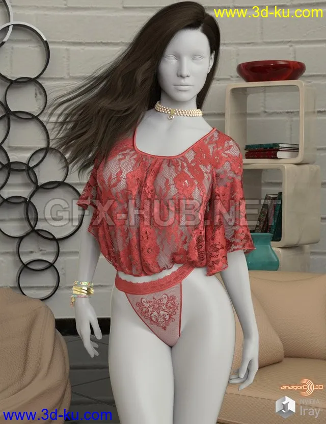 VERSUS - dForce Flowing Sleeves Bodysuit for Genesis 8 and 8.1 Female(s)模型的图片1