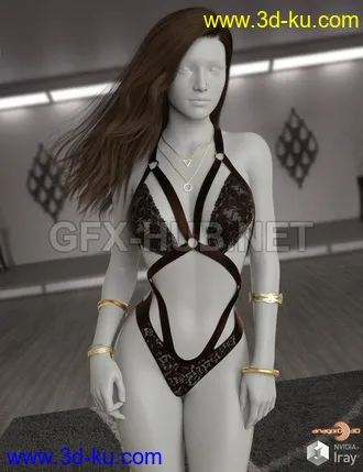 3D打印模型VERSUS - Fused II Outfit for Genesis 8.1 Females的图片