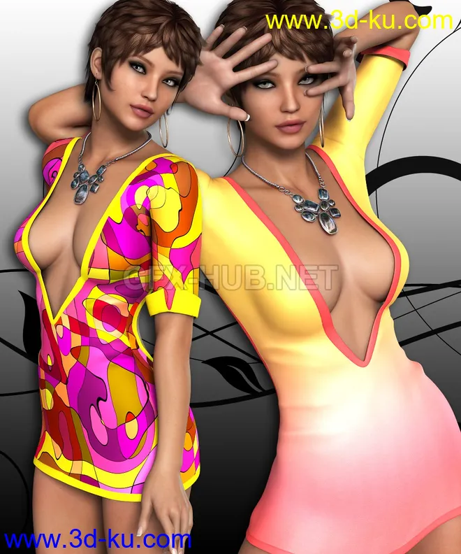 VERSUS - Open V Dress for G2F模型的图片1