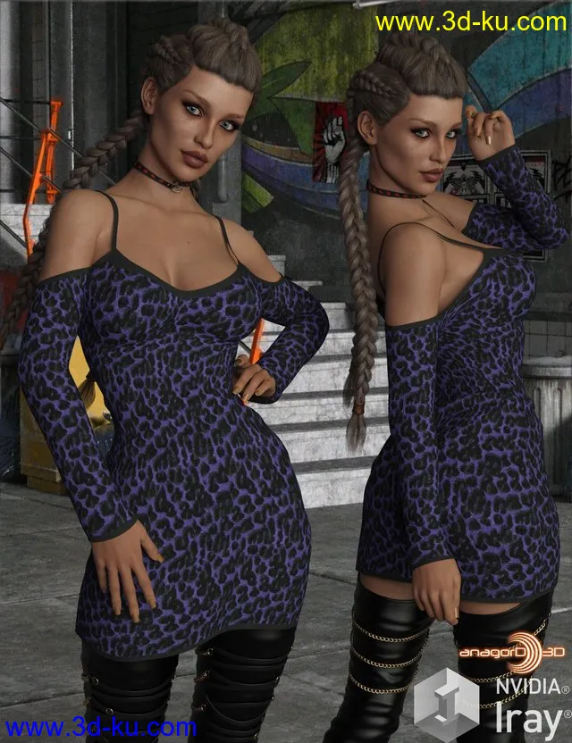 VERSUS - Shoulder Free Dress for Genesis 8 Females模型的图片1