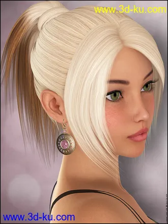 3D打印模型Vibrant Short Ponytail Colors的图片