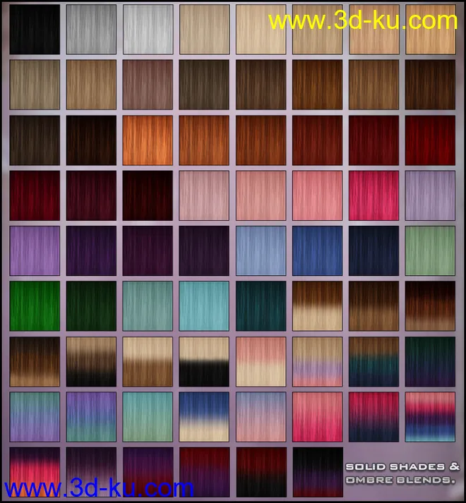 Vibrant Short Ponytail Colors模型的图片5