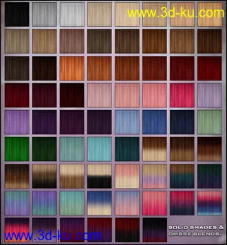 3D打印模型Vibrant Short Ponytail Colors的图片