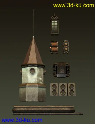 3D打印模型Victorian Steampunk Construction Set的图片