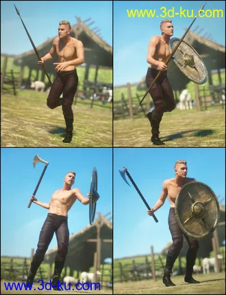 3D打印模型Viking Poses for Genesis 2 Male(s)的图片