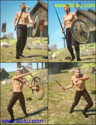 3D打印模型Viking Poses for Genesis 2 Male(s)的图片