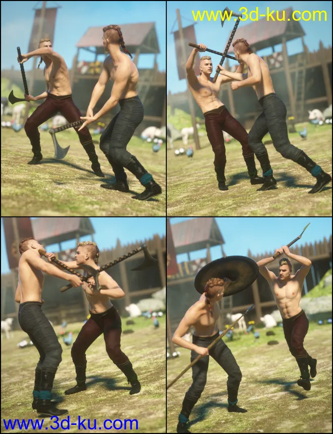 Viking Poses for Genesis 2 Male(s)模型的图片4