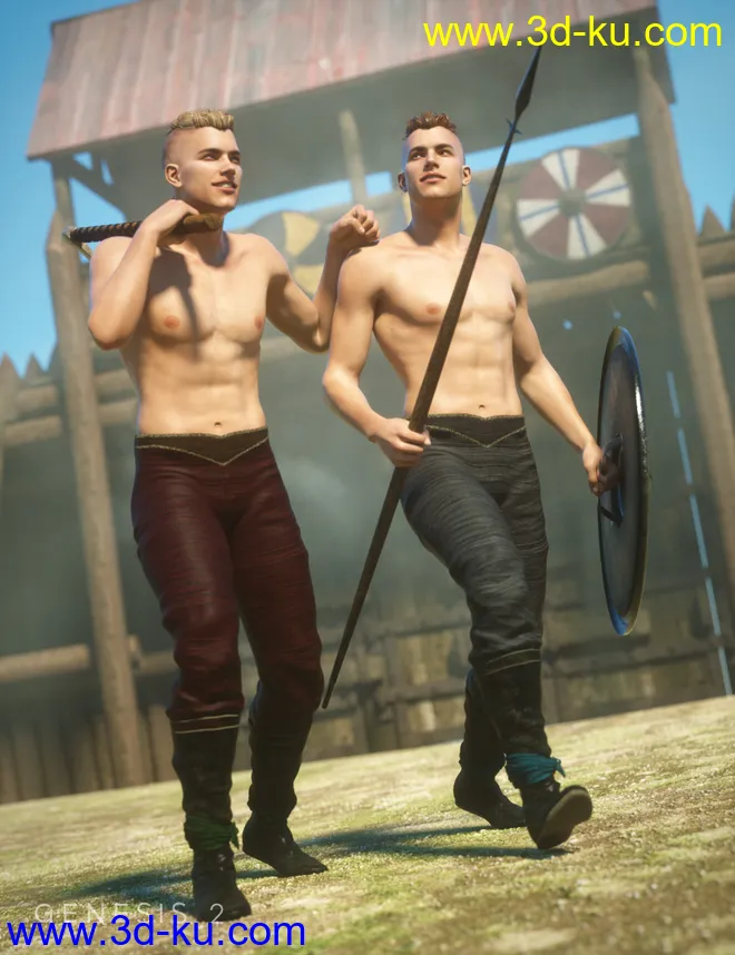 Viking Poses for Genesis 2 Male(s)模型的图片5