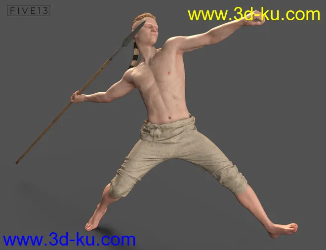Viking Spear and Spear Poses for Genesis 8 and 8.1模型的图片6