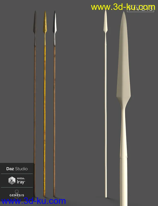 Viking Spear and Spear Poses for Genesis 8 and 8.1模型的图片19