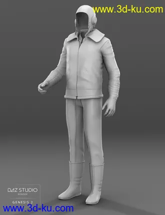 3D打印模型Vintage Aviator for Genesis 2 Male(s)的图片