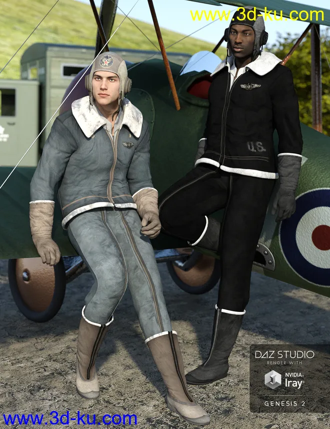 Vintage Aviator Textures模型的图片1
