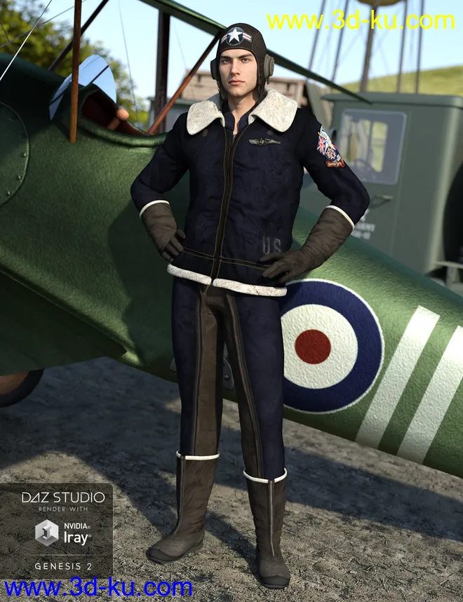 Vintage Aviator Textures模型的图片3