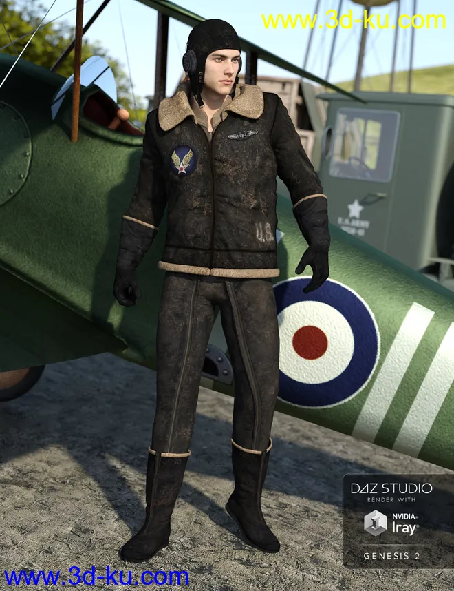 Vintage Aviator Textures模型的图片5