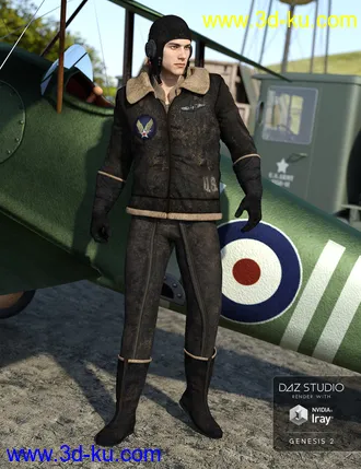 3D打印模型Vintage Aviator Textures的图片