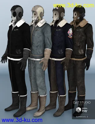 3D打印模型Vintage Aviator Textures的图片