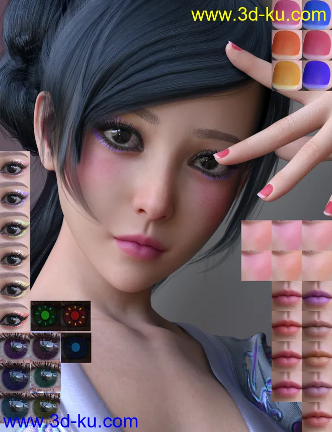 Vo Mieko for Genesis 8.1 Females模型的图片10