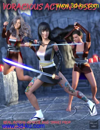 3D打印模型Voracious Action Poses for Genesis 8 Female的图片
