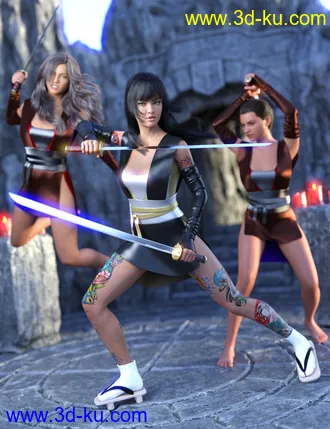 3D打印模型Voracious Action Poses for Genesis 8 Female的图片