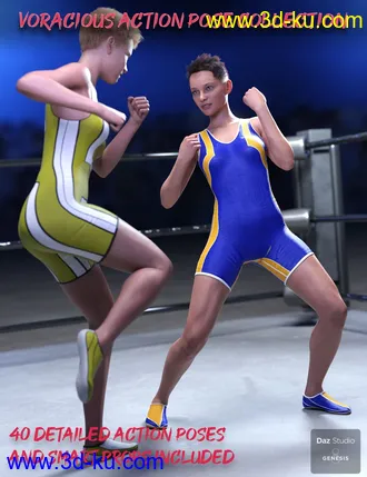 3D打印模型Voracious Action Poses for Genesis 8 Female的图片