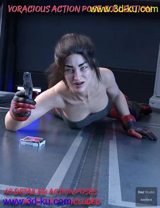 3D打印模型Voracious Action Poses for Genesis 8 Female的图片