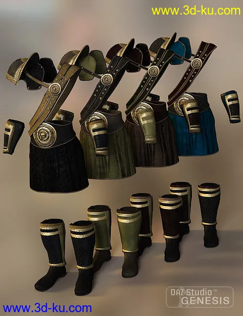 Warrior Outfit Textures模型的图片5