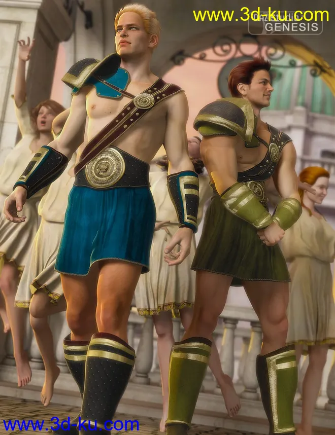 Warrior Outfit Textures模型的图片6