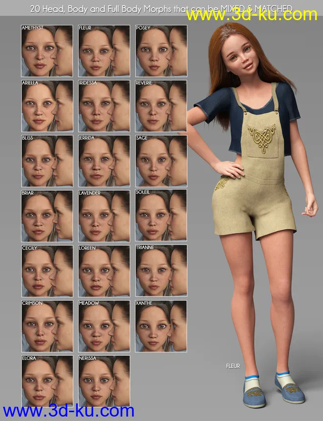 Whimsical Teens for Genesis 8 Female模型的图片7