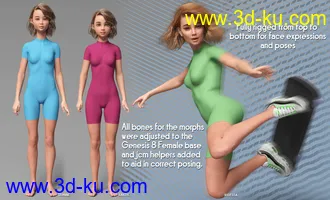 3D打印模型Whimsical Teens for Genesis 8 Female的图片