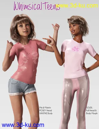 3D打印模型Whimsical Teens for Genesis 8 Female的图片