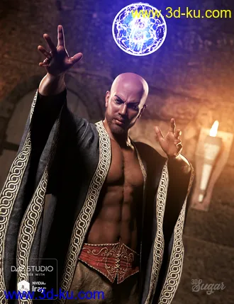 3D打印模型Wicked Sorcerer Poses for Genesis 8 Male的图片