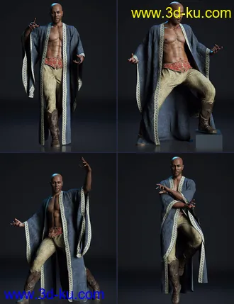 3D打印模型Wicked Sorcerer Poses for Genesis 8 Male的图片