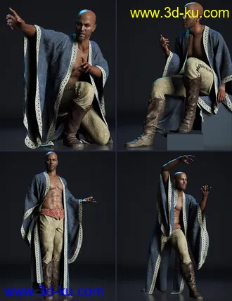 3D打印模型Wicked Sorcerer Poses for Genesis 8 Male的图片