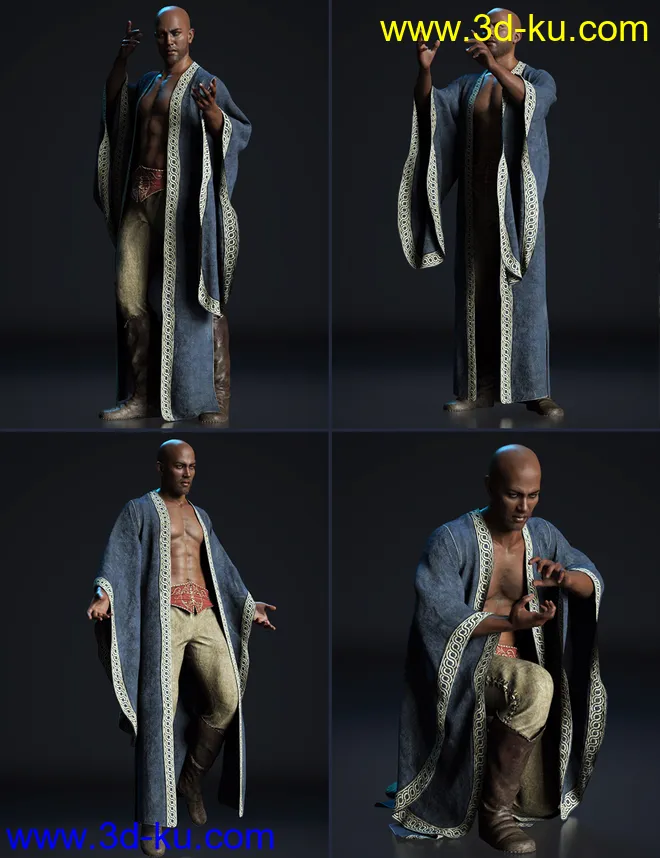 Wicked Sorcerer Poses for Genesis 8 Male模型的图片4