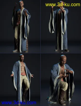 3D打印模型Wicked Sorcerer Poses for Genesis 8 Male的图片