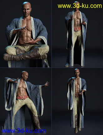 3D打印模型Wicked Sorcerer Poses for Genesis 8 Male的图片