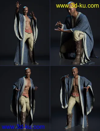 3D打印模型Wicked Sorcerer Poses for Genesis 8 Male的图片