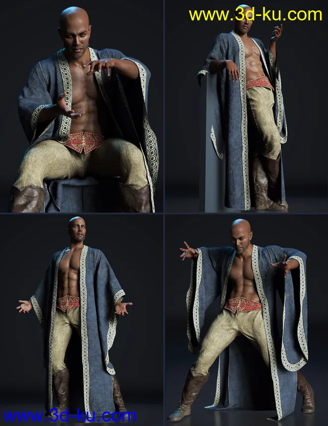 Wicked Sorcerer Poses for Genesis 8 Male模型的图片7