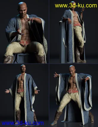 3D打印模型Wicked Sorcerer Poses for Genesis 8 Male的图片
