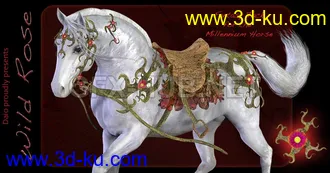 3D打印模型Wild Rose for the Millennium Horse的图片