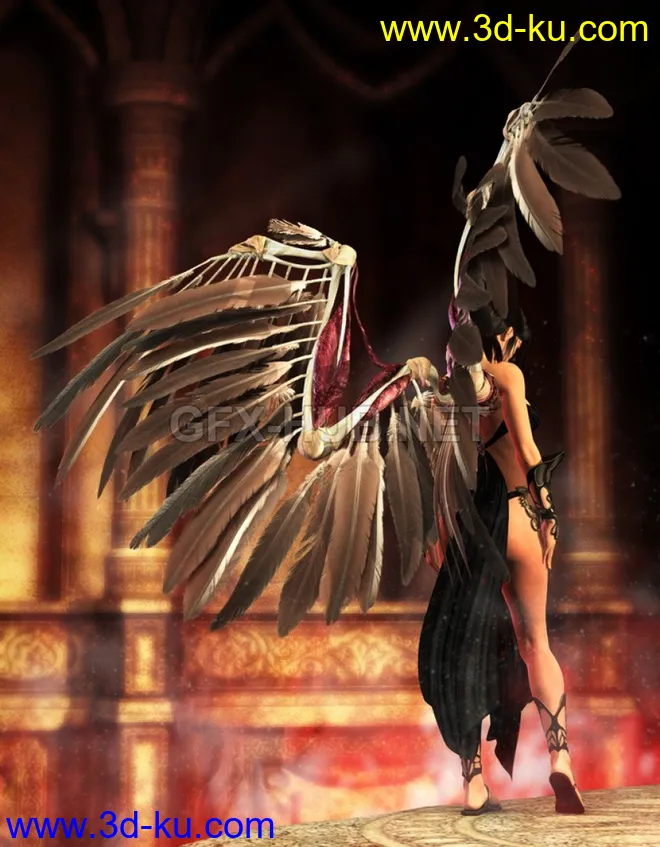 Wings of Despair for DAZ Studio模型的图片1