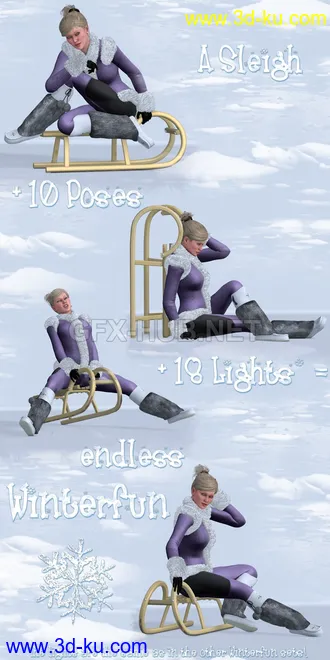 3D打印模型Winterfun for V4 - The Sleigh的图片