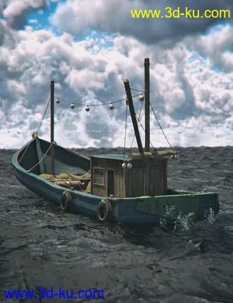 3D打印模型Wood Fishing Boat的图片