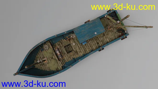 Wood Fishing Boat模型的图片4