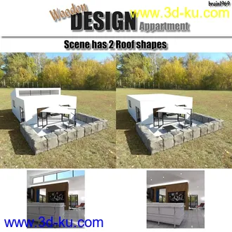 3D打印模型Wooden Design Appartment的图片