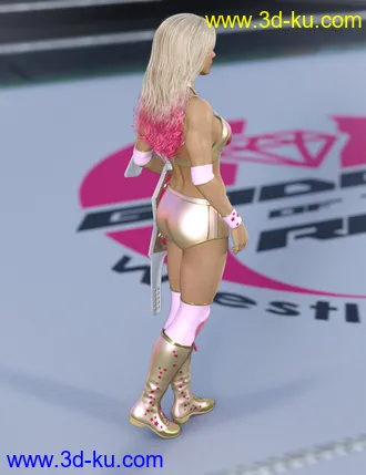 3D打印模型Wrestling Goddess Outfit and Hair for Genesis 8 and Genesis 8.1 Females的图片