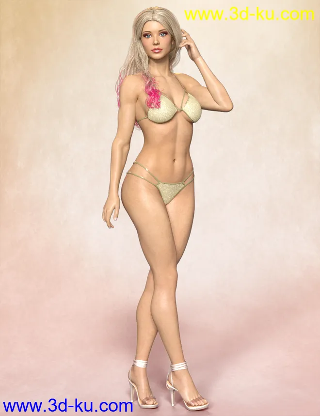 Wrestling Goddess Outfit and Hair for Genesis 8 and Genesis 8.1 Females模型的图片4